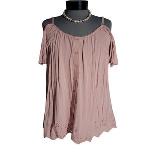 Torrid size 1 dusty rose off shoulder top